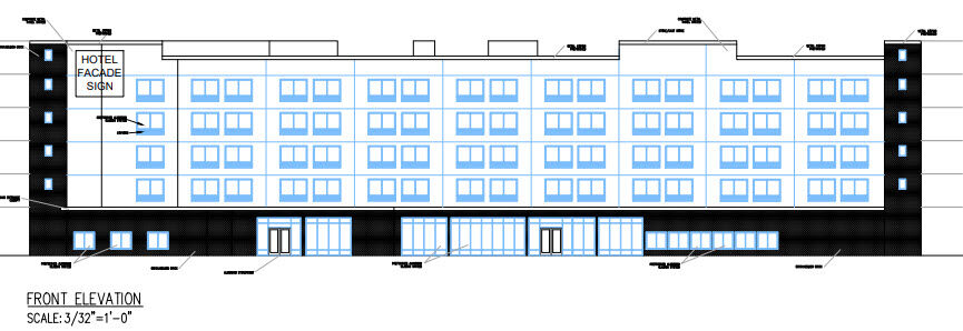 Rendering of hotel at Garden State